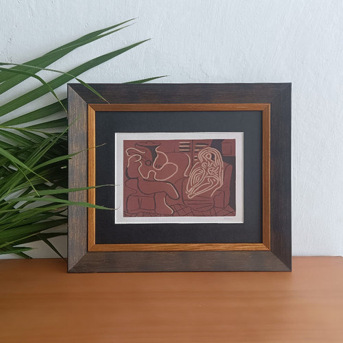 French modern Picasso-style decorative painting, abstract, ancient style living room and study wall hanging, niche art corridor wallpaper