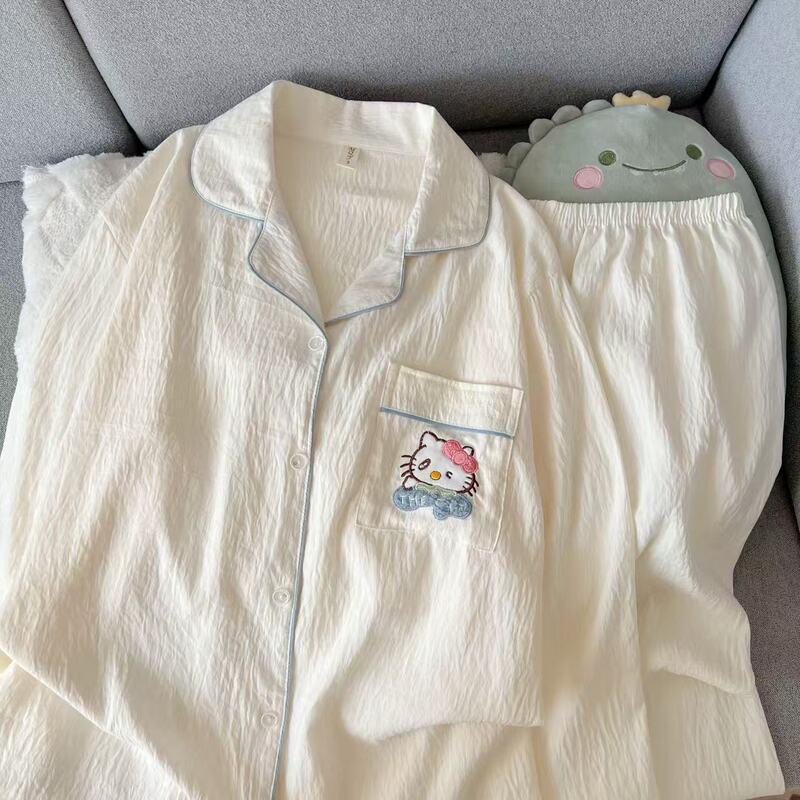 外国貿易クロスボーダー卸売クラウドコットン長袖ズボン 120 グラムパジャマ女性のための Xiaoxin 外で着用できるラペルカーディガンホーム服|undefined