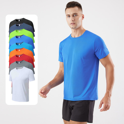 Casual sports short-sleeved T-shirt for men cross-border summer quick-drying clothing outdoor running basketball training fitness clothing tops