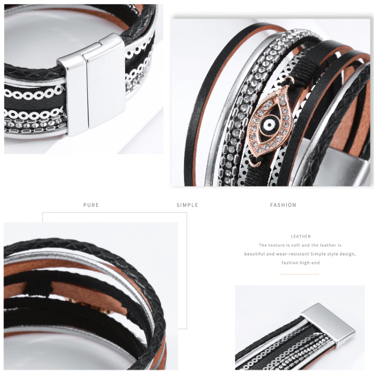 wholesale jewelry wide-brimmed eye shape bracelet Nihaojewelry