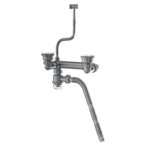 Chenlu kitchen sink double-slot drain hose sink drain pipe drain S-bend plastic joint drain