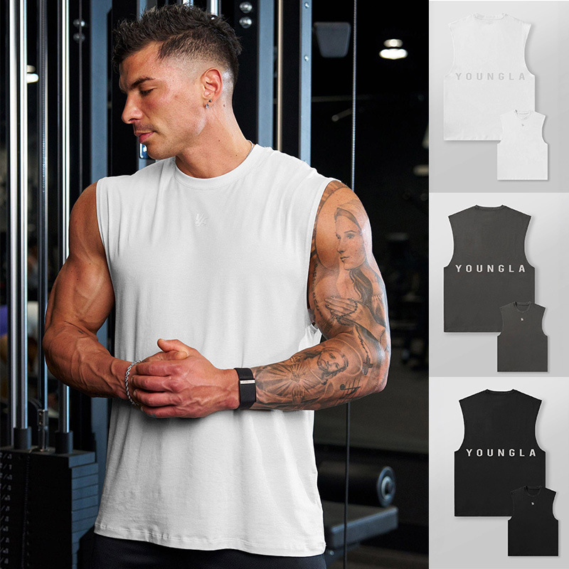 Muscle Fitness Brothers Summer New Fitness Vest Men's Outdoor Running Casual Sports Sleeveless Tank Top