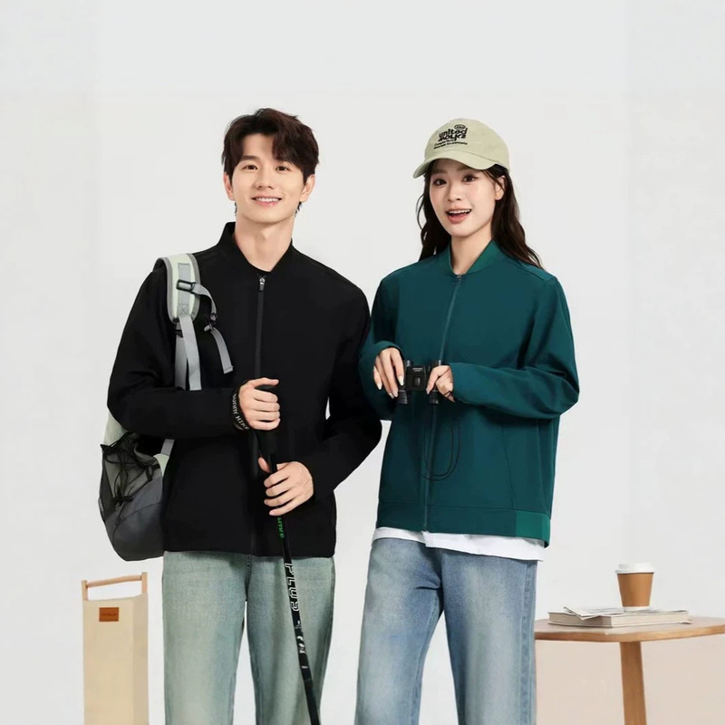 Customized Workwear with Stand-Up Collar, Lightweight, Windproof, Waterproof, Breathable, Slim-Fit, Suitable for Spring and Autumn, Outdoor Hiking, and Commuting
