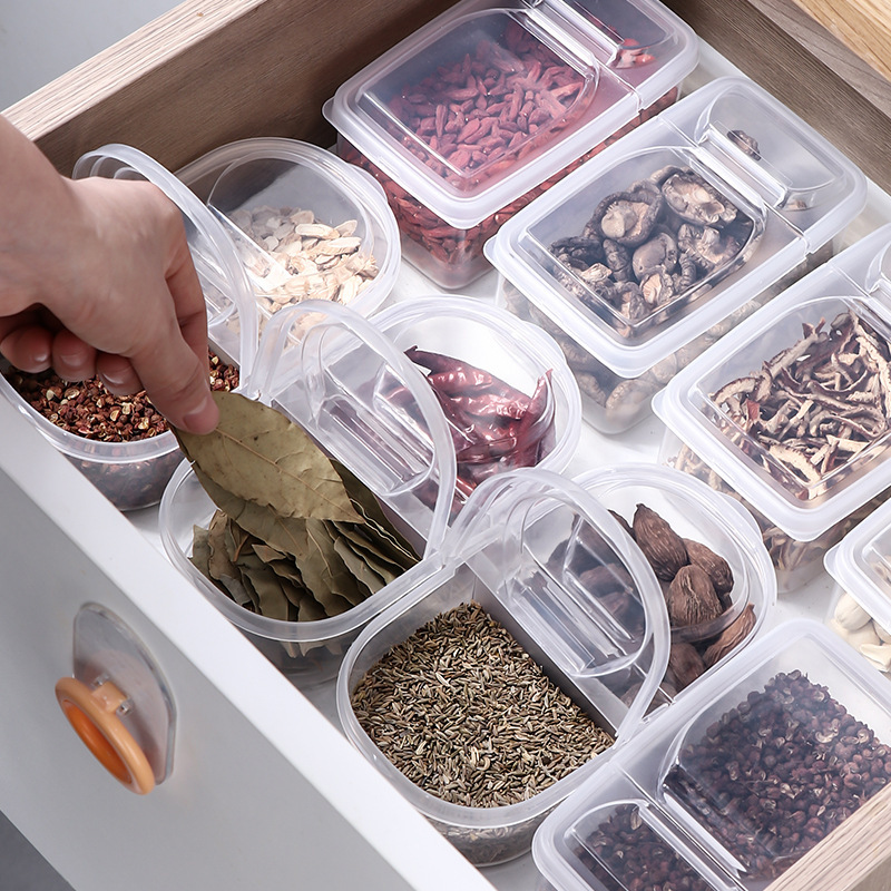 花椒大料干辣椒收纳盒材料佐料盒调料盒厨房调料收纳盒家用分装盒