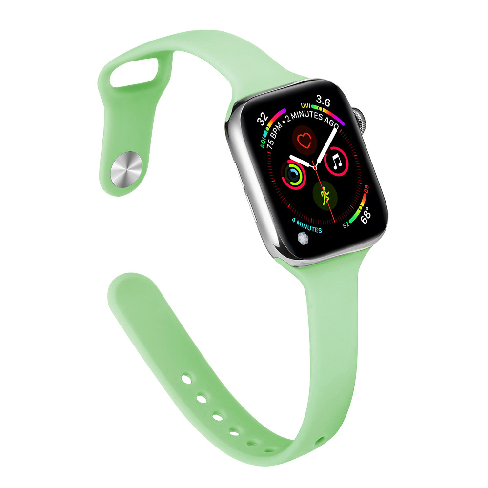 Aplicable Apple Watch correa Applewatch8SE7654 cintura pequeña correa de silicona delgada moda deportiva