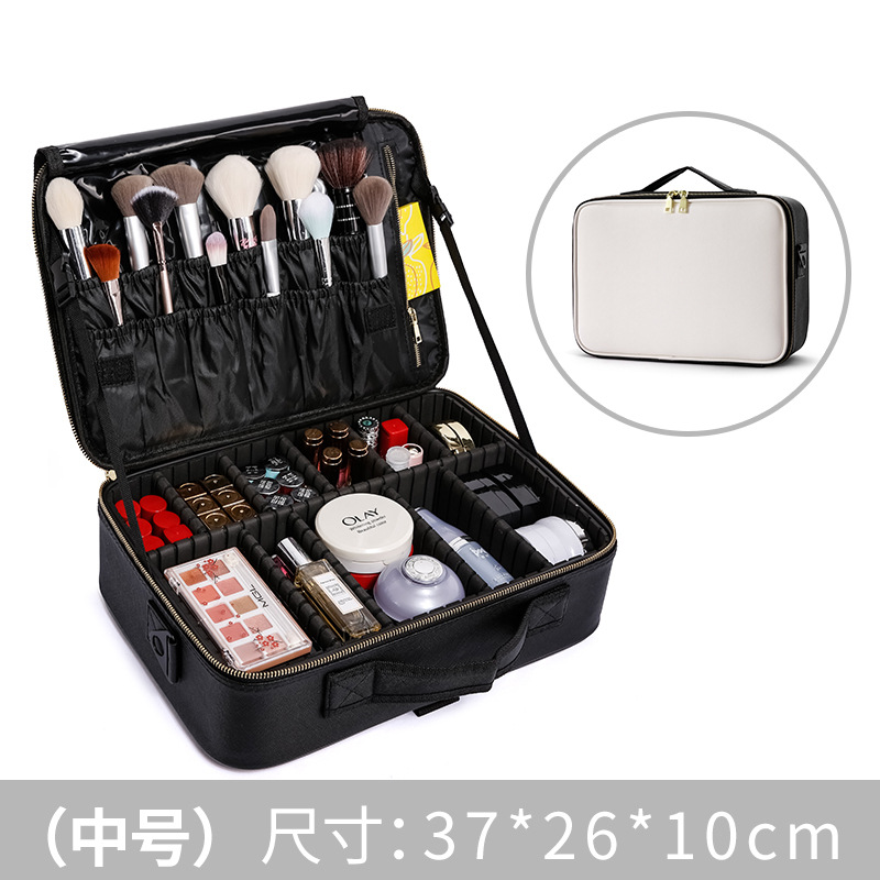 Saffiano leather medium [white with black]]