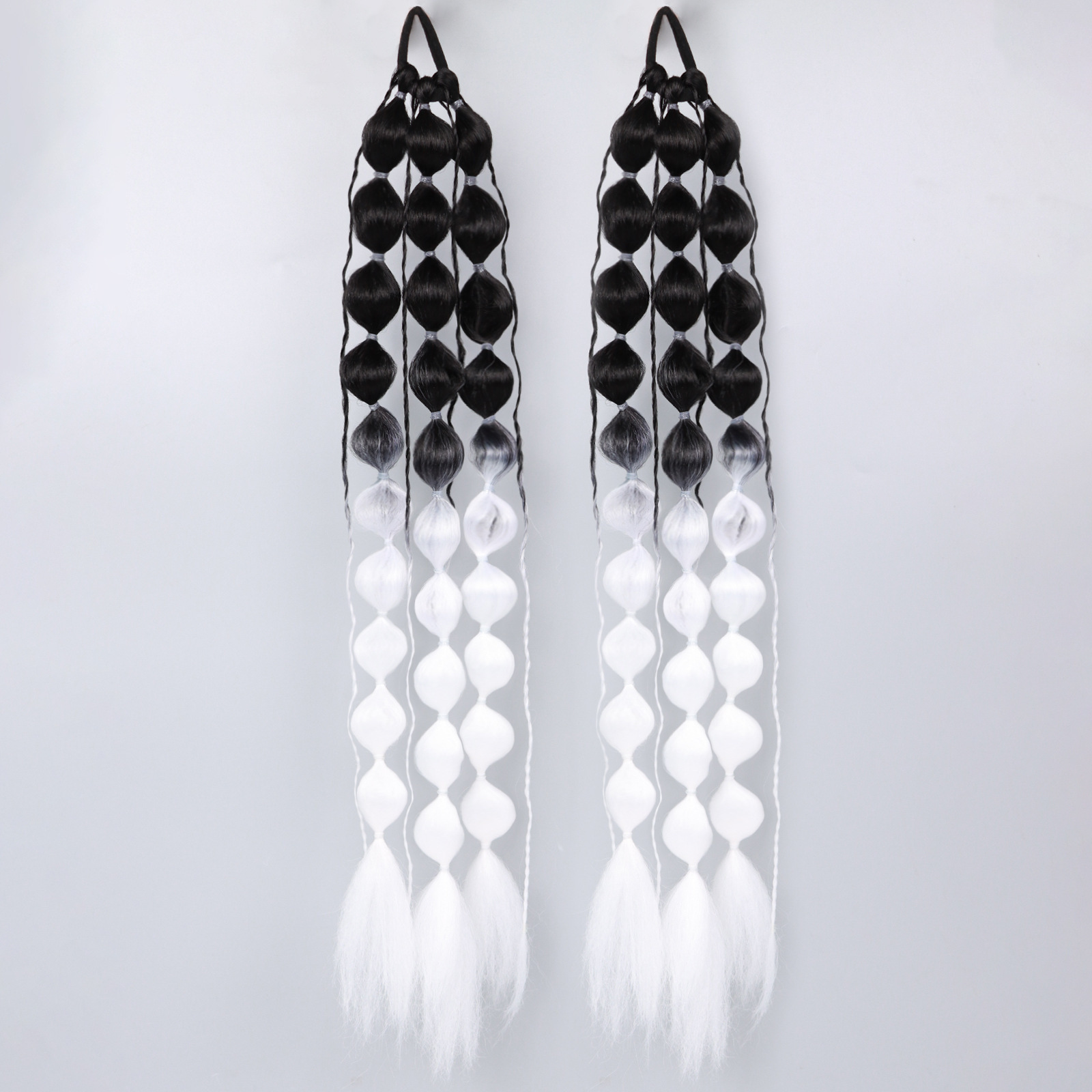 Yimai pelucita giratoria trenzada cola de caballo linterna burbuja teatro nuevo chino trenzada cola de caballo red trenzada