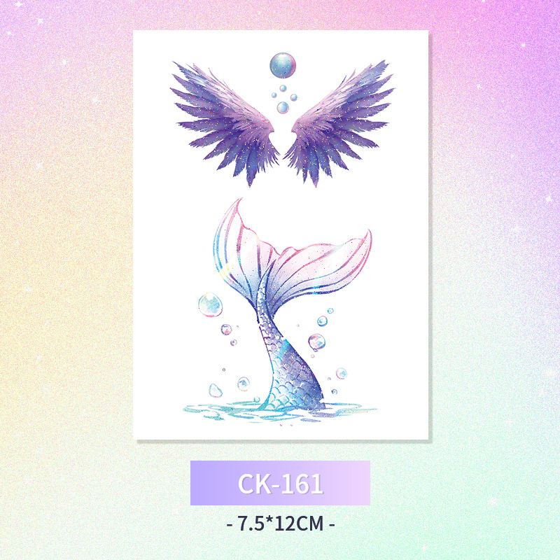 Glitter mariposa cara pegatinas tatuaje pegatinas hadas lavable impermeable de larga duración lindo unicornio ciervo Luna Estrella Planeta