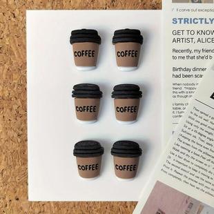 Cross-Border Creative Simulation Coffee Cup Thumbtacks Coffee Bean Thumbtacks Handmade DIY Photo Wall Cork Board Map Pins