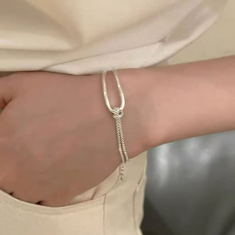s925转运珠手链女手串铃铛ins风简约磨砂珠手镯手环高级感配饰|undefined