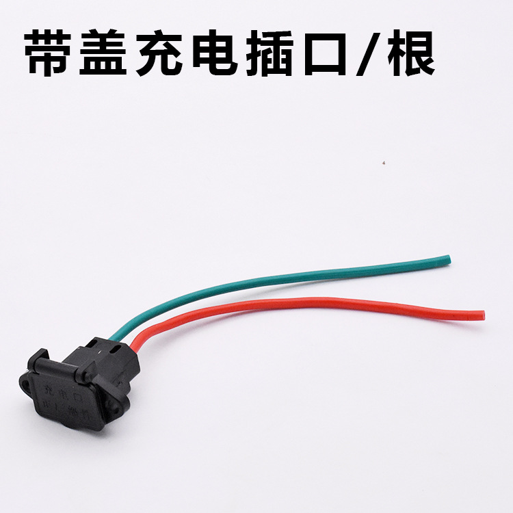 puerto de carga de vehículo eléctrico con cubierta enchufe de carga de dos ruedas triciclo tres cables de salida de asiento de carga vertical cubierta automática