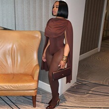 W 28585 One Shoulder Tie Detail Jumpsuit һ���������� ר