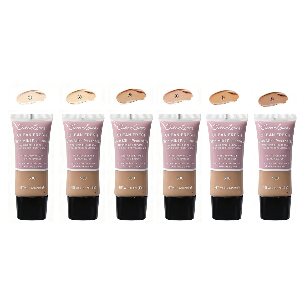 CUTELOVE Base de maquillaje ligero de color natural, suave, humectante, brillante, mate, transparente y brillante.