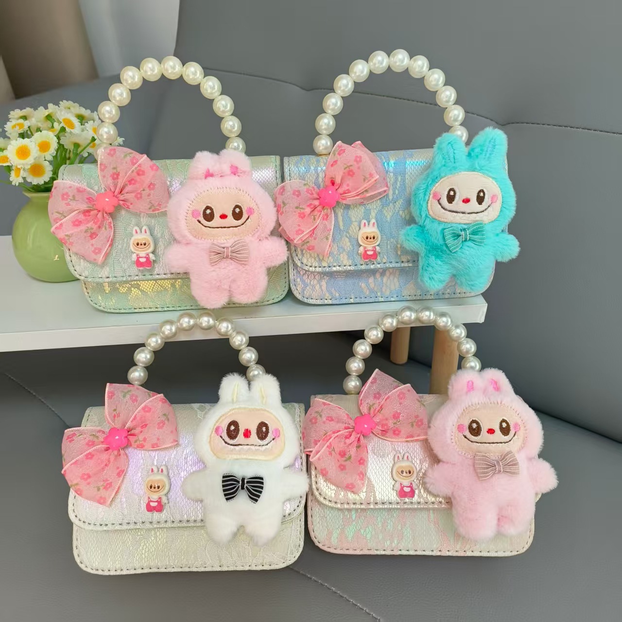 Bolso de arco de la princesa de perlas bolso de Año Nuevo bolso de hombro bolso de cadena