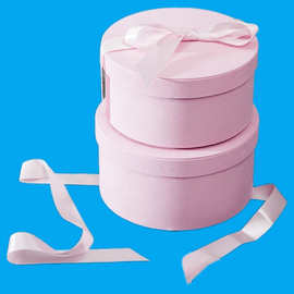 蝴蝶结喜糖盒手捧圆形婚庆伴手礼盒 发泡纸礼盒天地盖抱抱桶礼盒