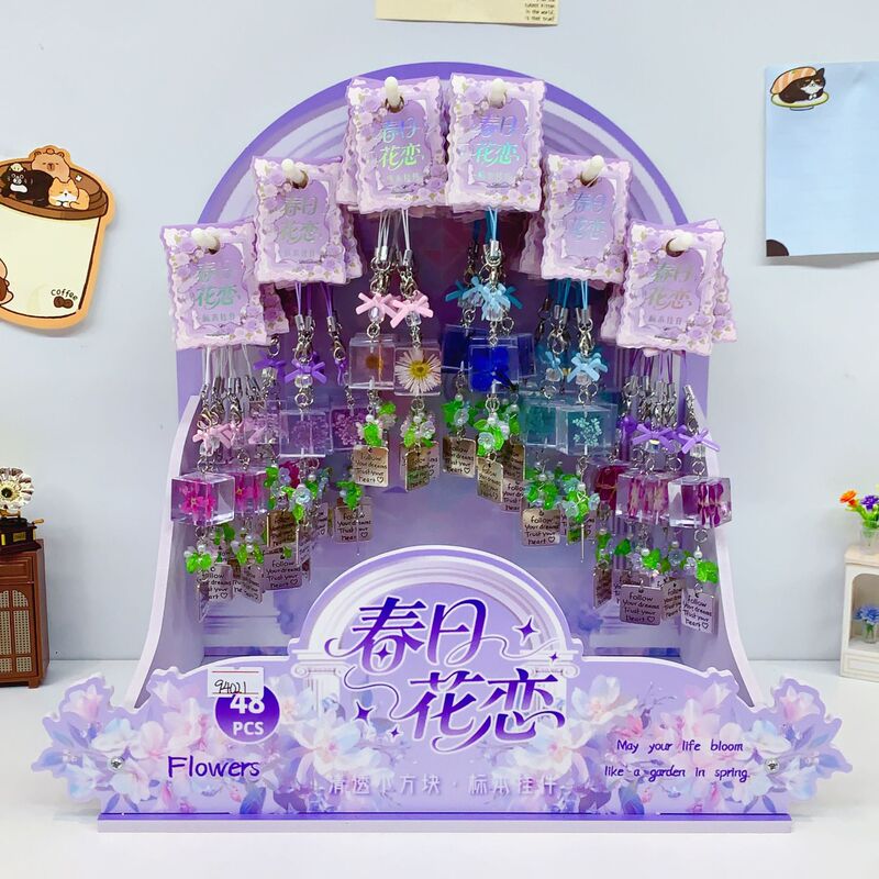 New Spring Flower Ice Cube Specimen Pendant Ins-Style Fresh Flower-Shaped Acrylic Keychain Decoration Wholesale New Spring Flower Ice Cube Specimen Pendant Ins-Style Fresh Flower-Shaped Acrylic Keychain Decoration Wholesale