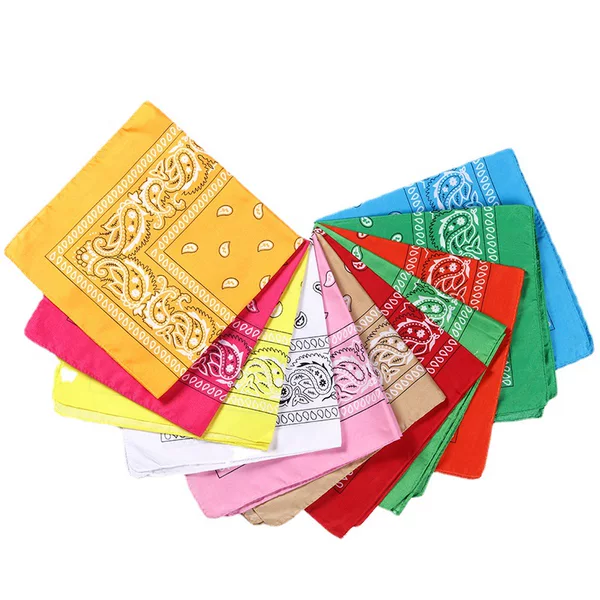 Cross-border foreign trade Europe and the United States melon flower turban wholesale cashew flower spot polyester Paisley bandana Square