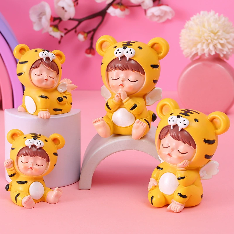 Cute children's cartoon resin decor, decorations, internet celebrity, tiger
