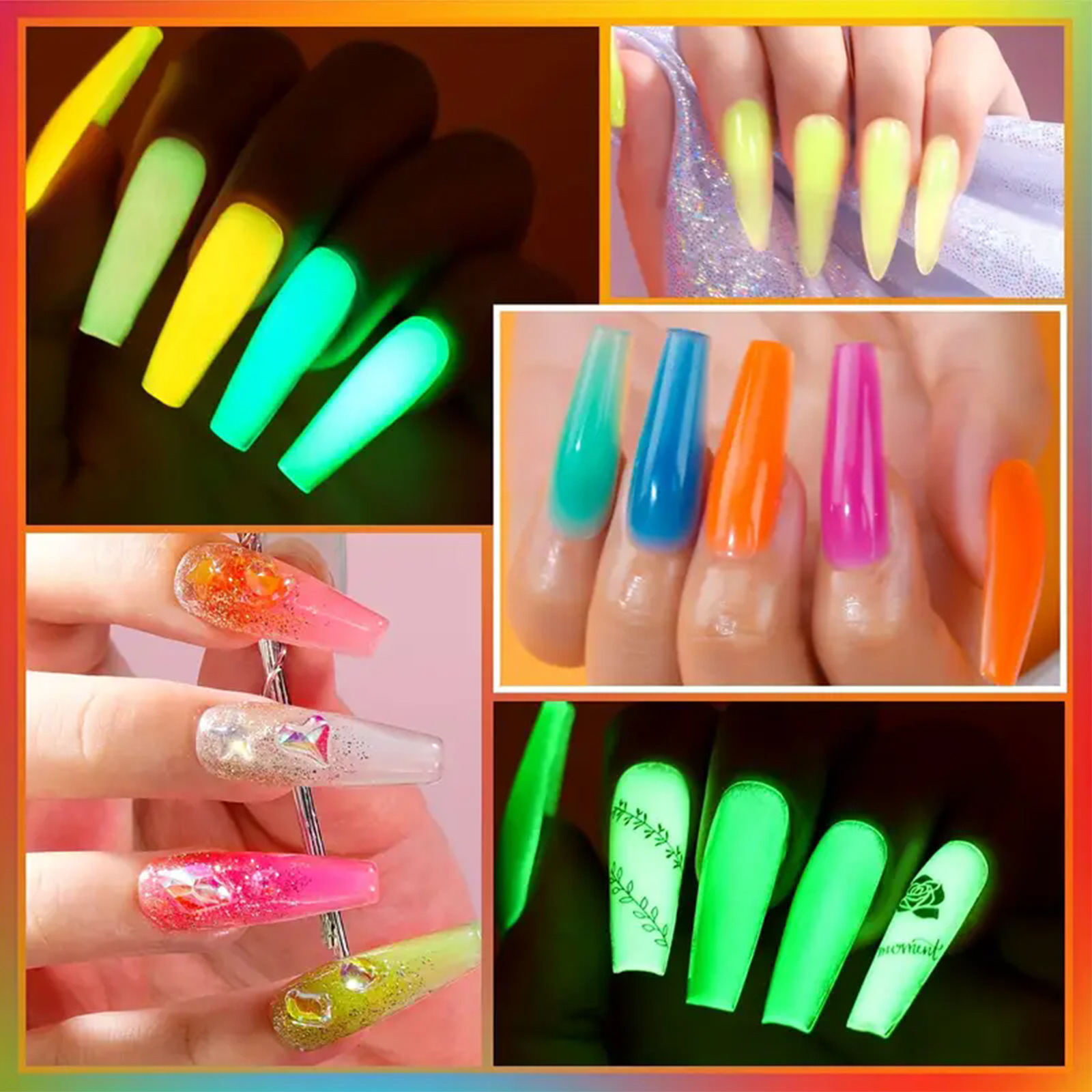 Nocturno Crystal Gel Set 12 colores Uña extensión set puede sustituir 15ml nocturno extensión