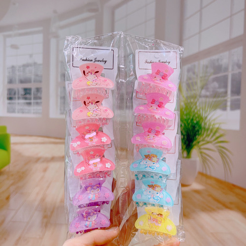 Korean children's cartoon anime Kuromi small grabber hair claw headdress grabber hair claw horse tail claw jewelry hair accessories