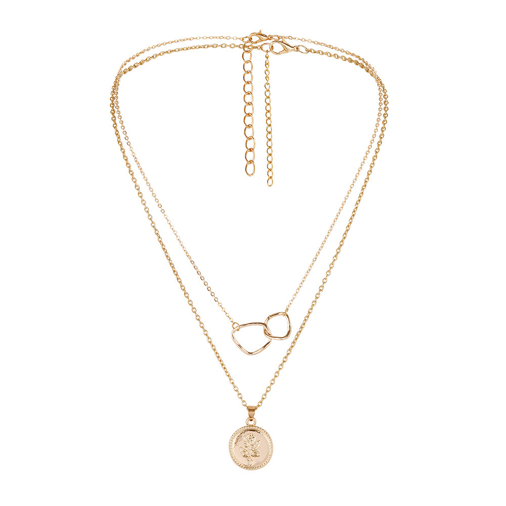 Simple Style Flower Alloy Plating Necklace 1 Set