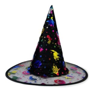 Halloween Colorfulful Decorative Props Witch Black Magician Witch Hat Witch Dress up Hat Witch Hat