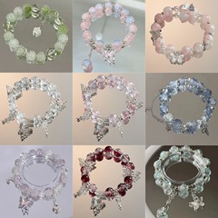 甘くて似合う蝶の数珠のブレスレットの設計insの手の装飾の女性は彼女の高い顔の値の新型の女性の蜜の手の串の贈り物を送ります。