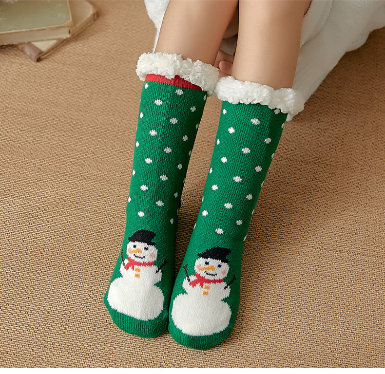 Women's Sweet Christmas Hat Santa Claus Snowman Acetate Fibre Polyester Cotton Ankle Socks display picture 3