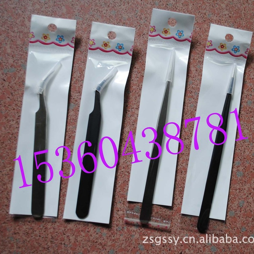 彩色不锈钢夹睫毛夹子眉睫毛开花工具 YITING睫毛延长镊子