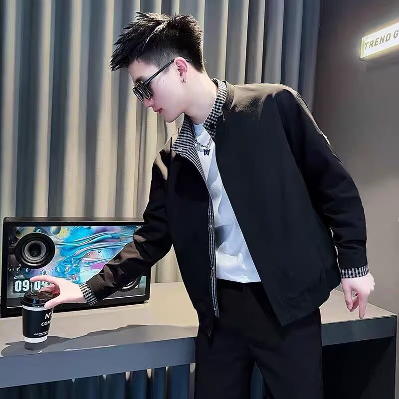 春秋款百搭夹克男款高级感潮牌衣服2025新款痞帅炸街外套潮流男装