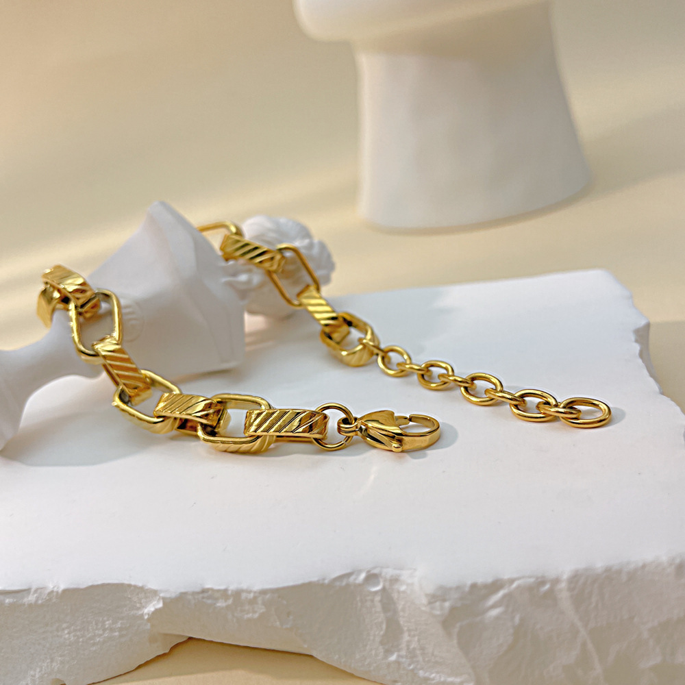 Titanium Bracelet Chain Link For Men And Women Modern Accessory_voghion.com