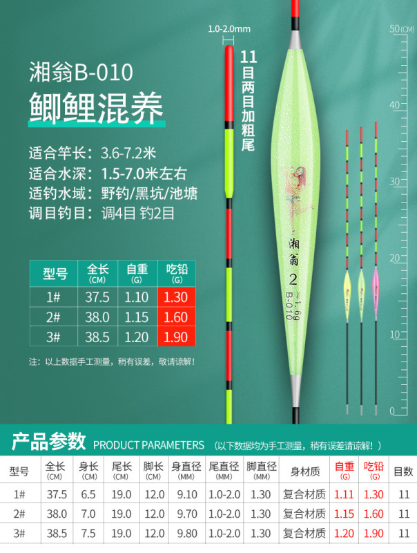 超目立つナノ浅水遠投太い深水ブイ高感度フナ鯉釣り具魚フローティングフロート|undefined