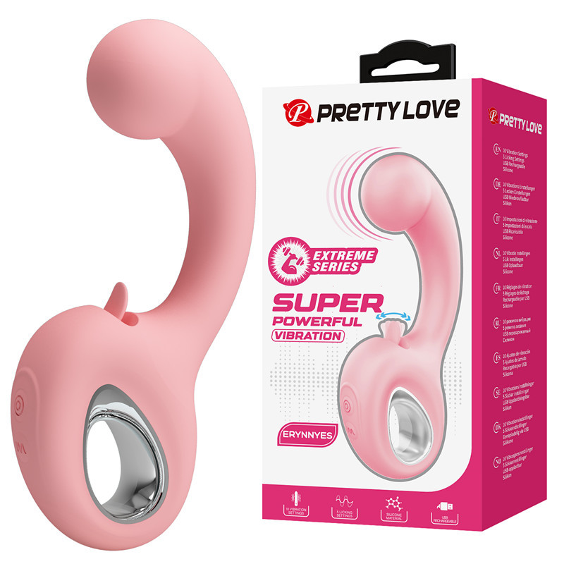 Vibrador Baile Realista com Gatilho de Dedo para Ponto G, Vibratório com Lambida de Língua, Recarregável, Produto Adulto Patila 300104_voghion.com
