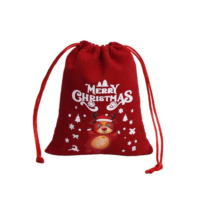 ジュエリーバッグクリスマスベルベット巾着バッグカスタムクリスマスベルベットバッグ小さなマイクロファイバーウェンタン巾着ベルベットバッグ|undefined
