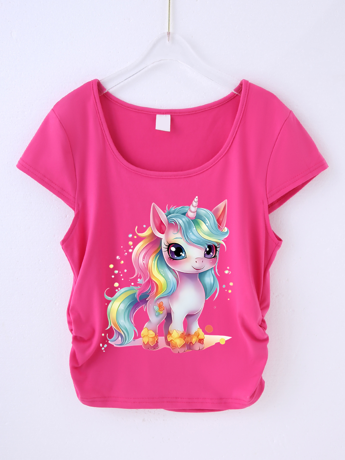 유니콘 로즈 티셔츠