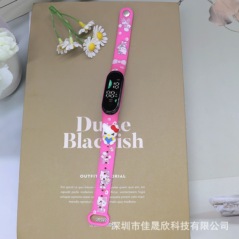 印花立体公仔电子手表高颜值防水夜光运动男女初中小学生卡通批发|undefined