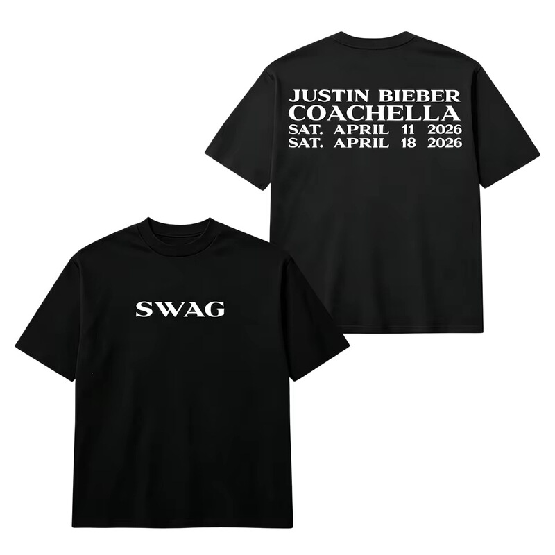 2026 New Model Justin Bieber Coachella Sawg Graphic Cotton Unisex Shirt Summer Edition 2026 New Model Justin Bieber Coachella Sawg Graphic Cotton Unisex Shirt Summer Edition