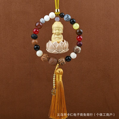 Peace Charm Wholesale — Car hanging - eighteen-son-little-buddha-gold