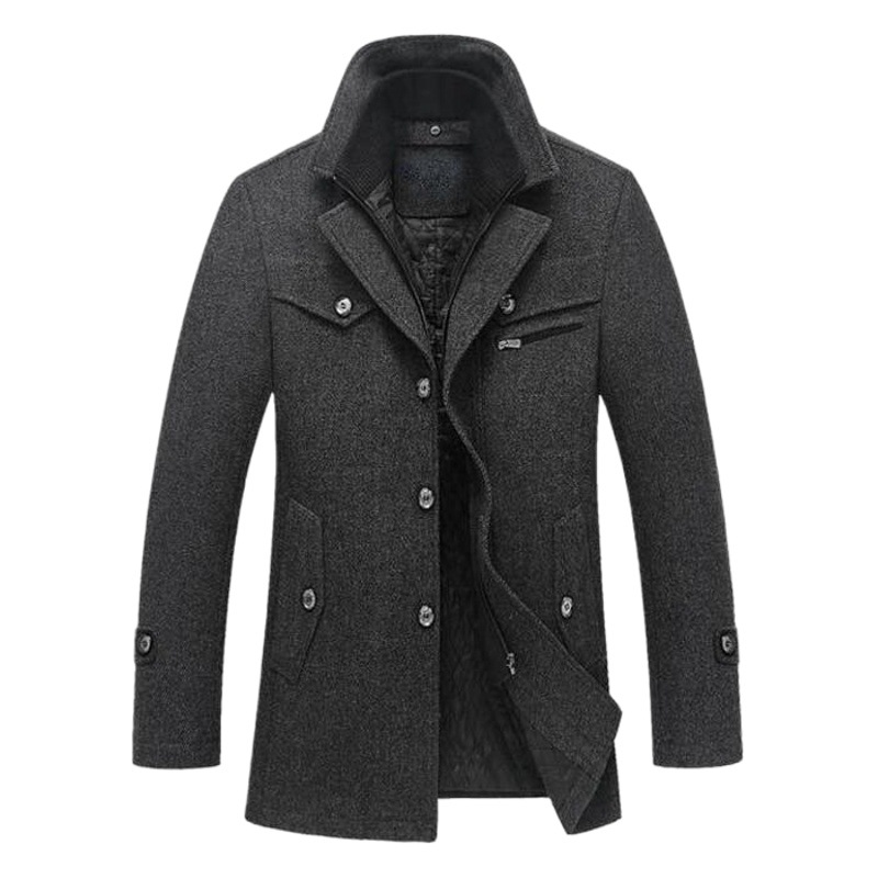 2023 abrigo de hombre Otoño e Invierno chaqueta de hombre collar chaqueta de lana de hombre más tamaño chaqueta de lana ropa de hombre image 1