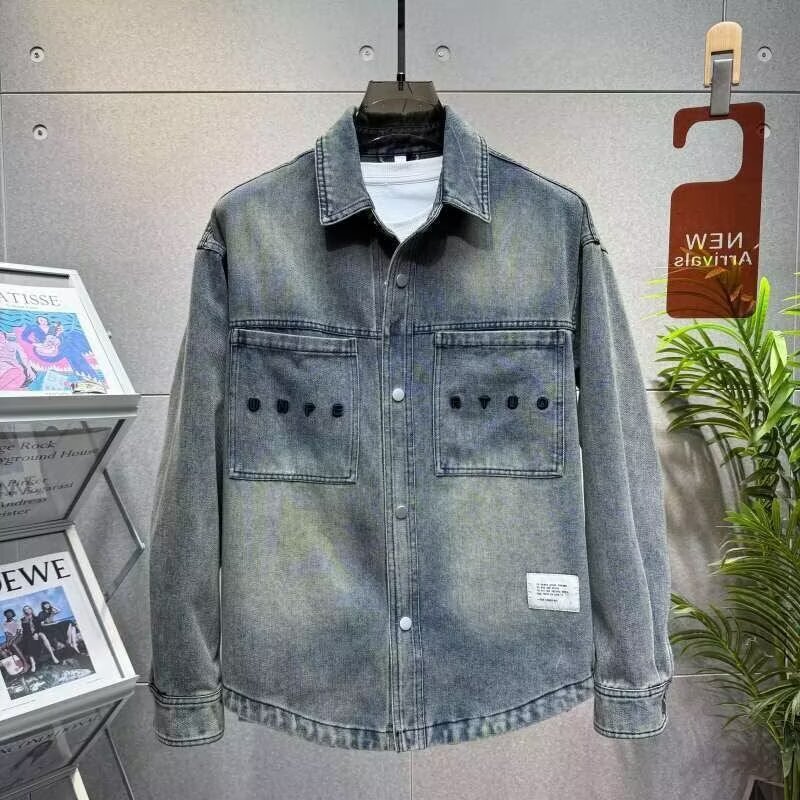 Herren Jeansjacke Im Used-look Für Einen Modernen Stil_voghion.com