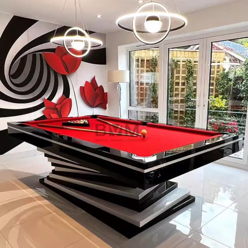 Mesa de billar mesa de billar para adultos estándar para el hogar americano nueve bolas negras ocho elegantes nueve bolas entretenimiento comercial villa de lujo