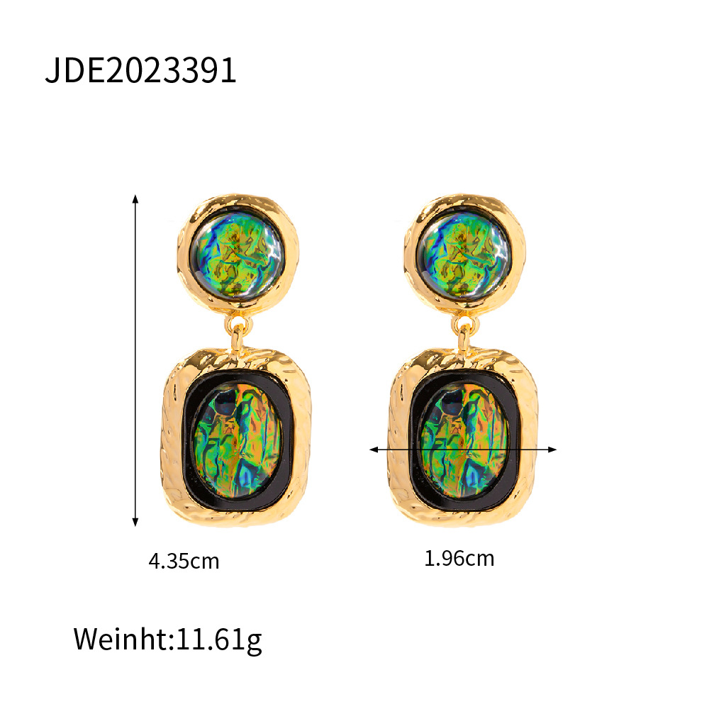 Vintage Style Geometric Copper Plating Drop Earrings 1 Pair