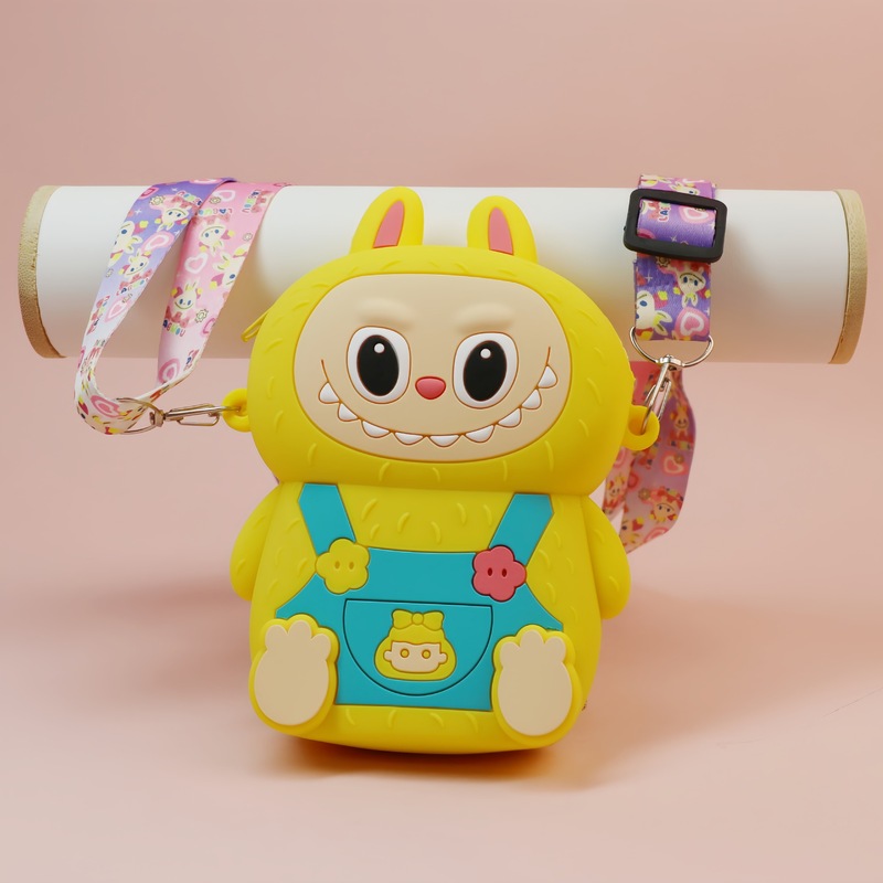 国境を越えた人気のラブブシリコン小銭入れ漫画かわいい子供用ポータブルストレージクロスボディバッグギフト卸売|undefined