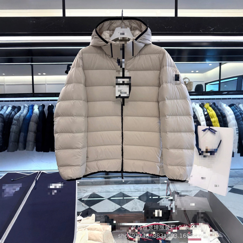 2026 new Moncler down jacket, Jeluz men's detachable hooded 90% white goose down jacket