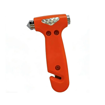 Cross-Border Exclusive Supply of Popular Two-In-One Safety Hammer, Multi-Functional Car Life-Saving Hammer, Escape Hammer, Window Breaker, Tungsten Steel (Qəza çəkici) - orange