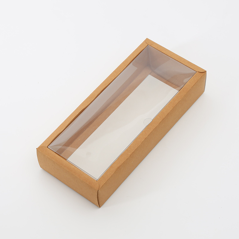 Fabricante spot cubierta Tiandi recubierto de papel kraft té caja de regalo caja plegable joyería caja de alimentos logotipo transparente al por mayor