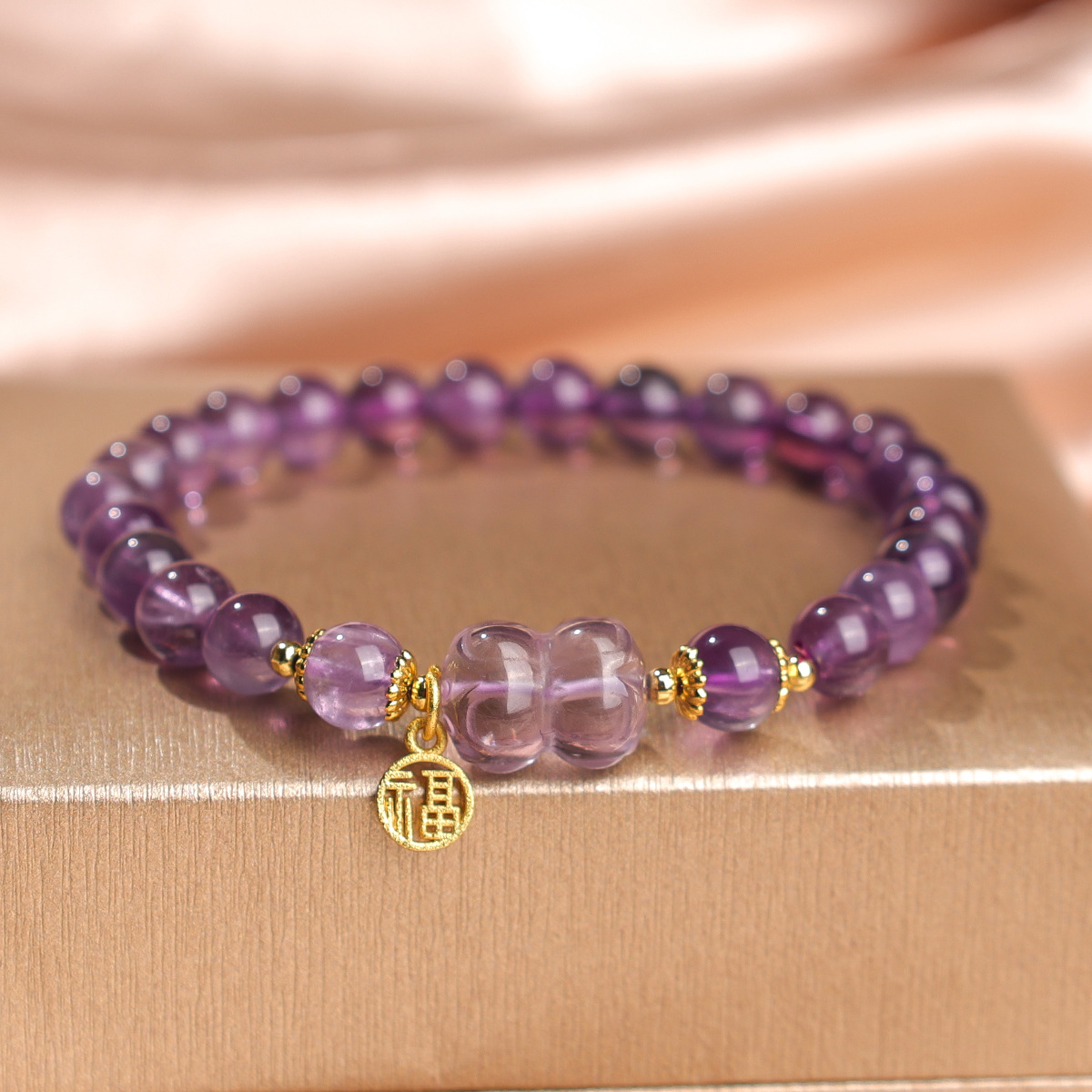 Amatista de 6 mm hongfuqitian modelo 17 cm