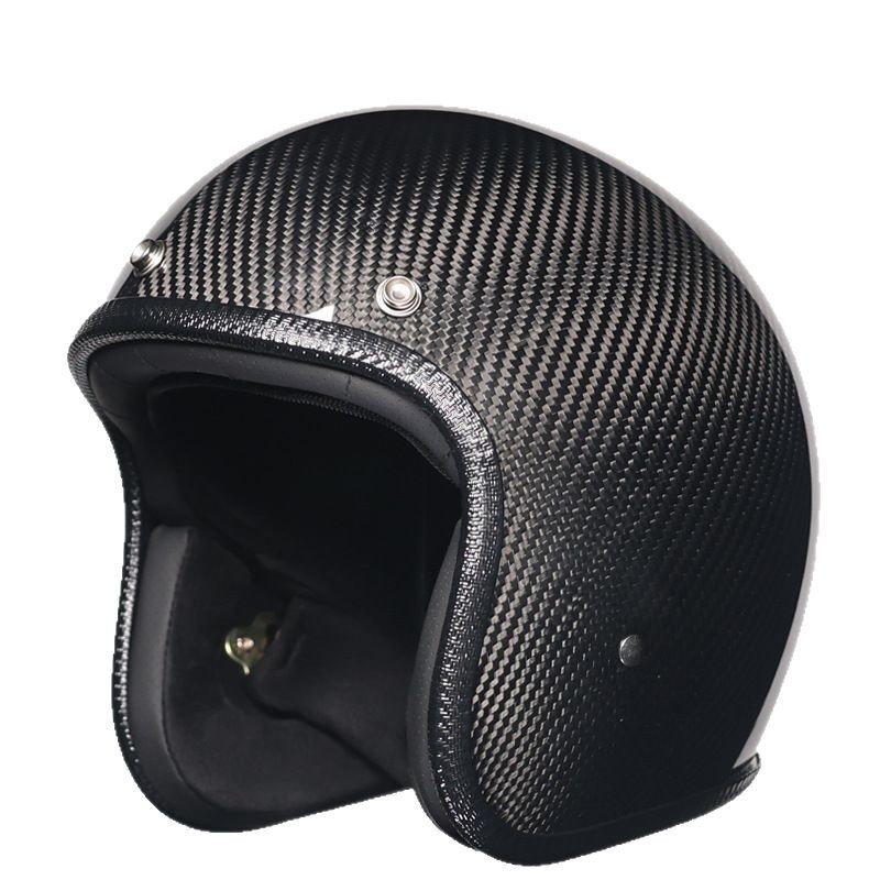 Casco transfronterizo de fibra de carbono especial, batería, casco de coche eléctrico, medio casco, casco retro, casco de ciclismo al aire libre, ciclismo para hombres y mujeres