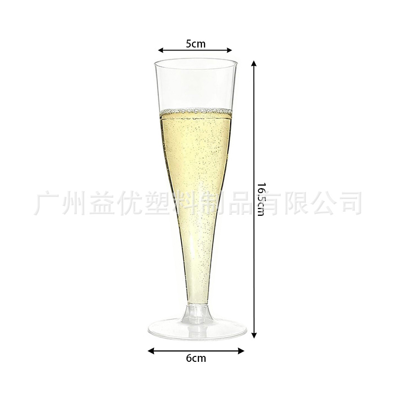 Copa de Champaña Desechable de Plástico Transparente Desmontable para Fiestas image 16