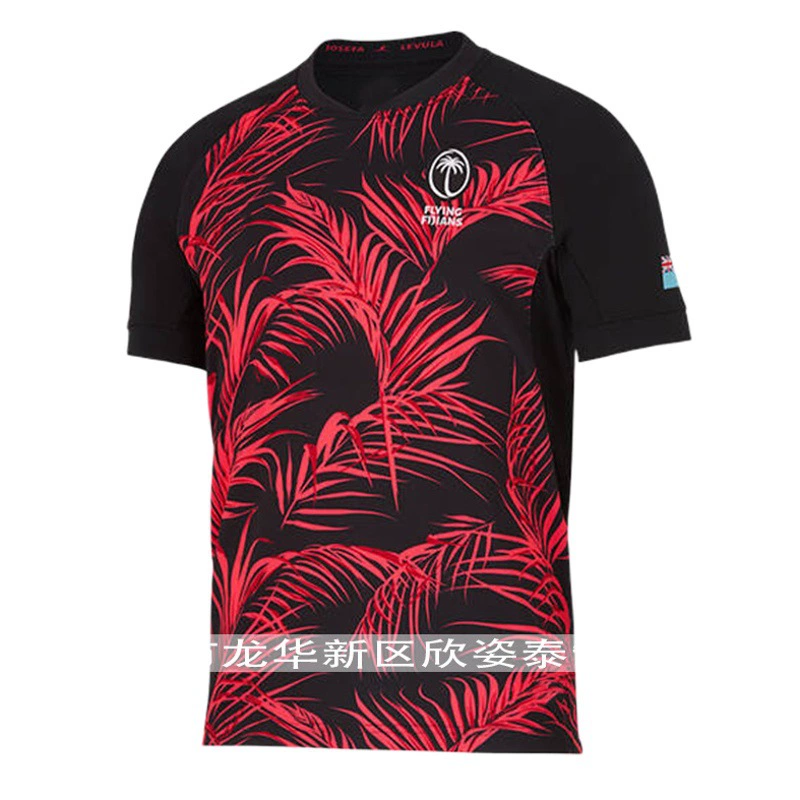 Джерси для регби Фиджи 2023-24 Фиджи 15 на мужской черный регби 15s регби на Джерси